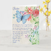 Sonderbotschafterin, Freundschaftsgedicht Karte (Gelbe Blume)