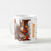 Sonderbrief M, Eichhörnchen, Herbst Kaffeetasse (Vorderseite Links)