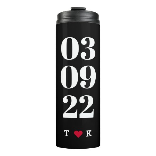 Sonderdatum | Benutzerdefiniertes Datum 4 FotoColl Thermosbecher (Vorderseite)