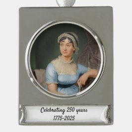 Sonderedition 250 Jahre Jane Austen Banner-Ornament Silber