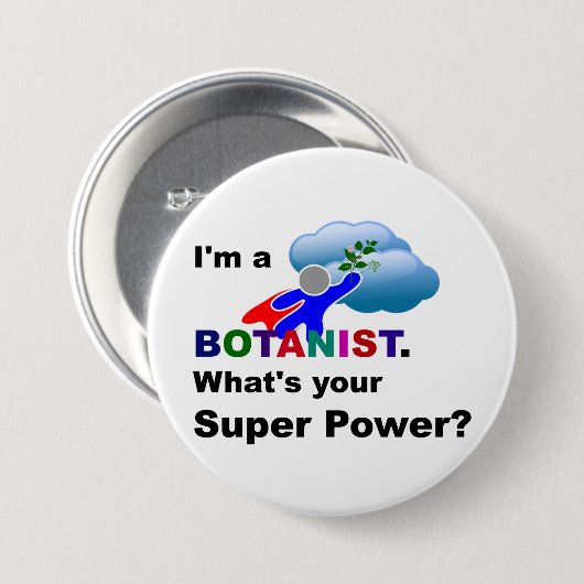 Sonderentwurf Botanist Superhero Button (Vorne & Hinten)
