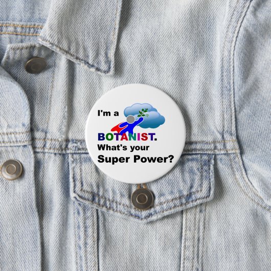 Sonderentwurf Botanist Superhero Button (Beispiel)