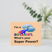 Sonderentwurf Botanist Superhero Postkarte (Stehend Vorderseite)