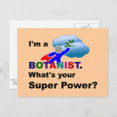 Sonderentwurf Botanist Superhero Postkarte (Vorne/Hinten)
