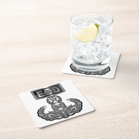 Sonderentwurf "Master Blaster EOD Abzeichen und US Rechteckiger Pappuntersetzer (Vor Ort)