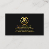 Sonderfahrer Gold Frame Chauffeur Visitenkarte (Rückseite)