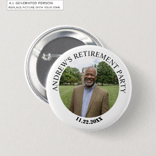 Sonderfoto Elegante Ruhestandsfeier Button