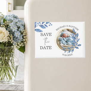 Sonderfoto Jungen-Taufe Save-the-Date Magnet