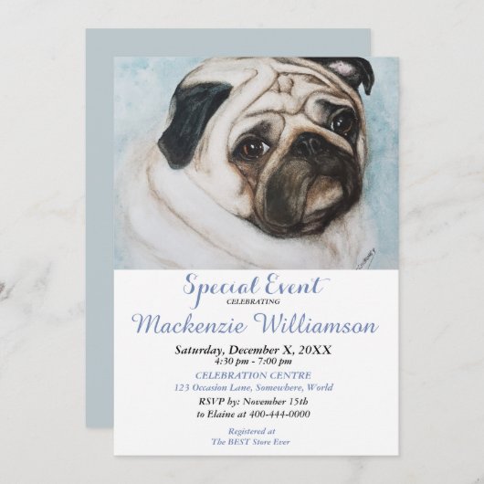 SONDERGEBURTSTAG EINLADUNG (Vorne/Hinten)