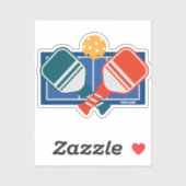 Sondergerichtshof für Pickleball Aufkleber (Blatt)