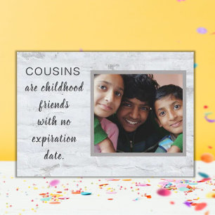 Sondergeschenk! Cousins Foto Plaque Fotoplatte