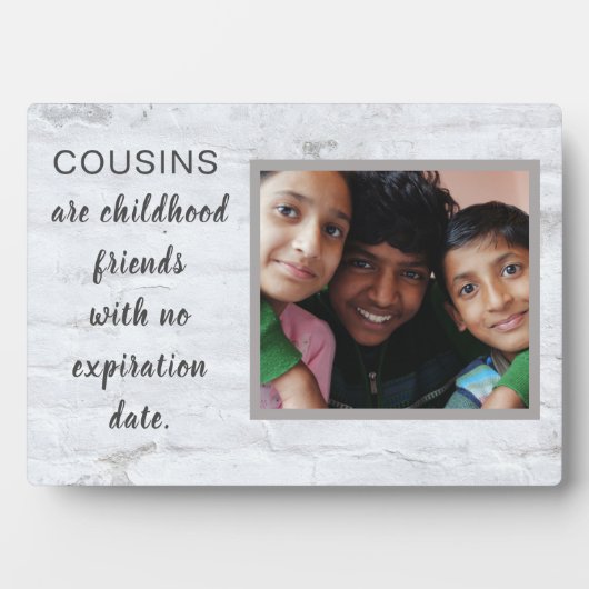 Sondergeschenk! Cousins Foto Plaque Fotoplatte (Vorderseite)