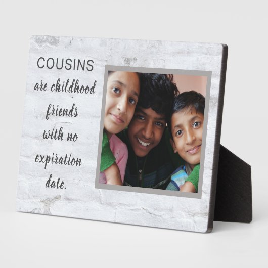 Sondergeschenk! Cousins Foto Plaque Fotoplatte (Seite)