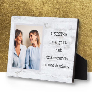 Sondergeschenk! FOTO-PLAKETTE FÜR SCHWESTERN MIT S Fotoplatte