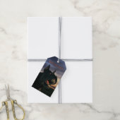 Sondergeschenk. Großer, schwarzer Hund Geschenkanhänger (Mit Garn)