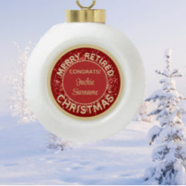 Sondergeschenk! Merry Remüde Weihnachtsschmuck Keramik Kugel-Ornament