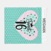 Sondergeschenk! Persönliches Sweet 16  Fleecedecke (Vorderseite (Horizontal))