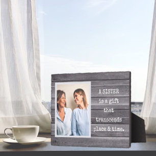 Sondergeschenk! SISTER Foto Plaque mit Easel Fotoplatte