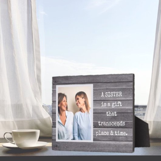 Sondergeschenk! SISTER Foto Plaque mit Easel Fotoplatte