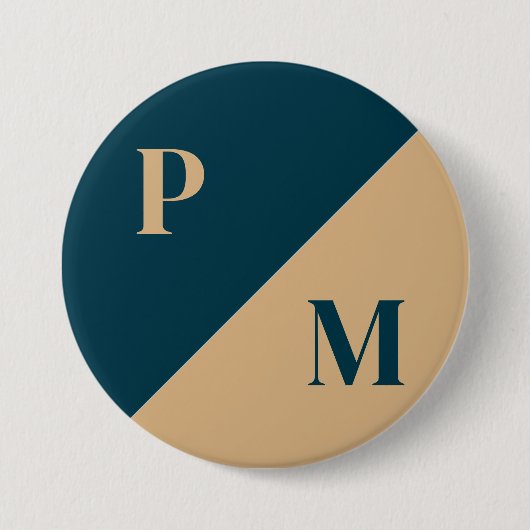 Sonderinitialen mit Gold und Blauer Kontrast Button (Vorderseite)