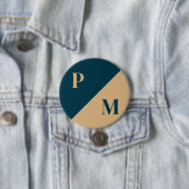 Sonderinitialen mit Gold und Blauer Kontrast Button (Beispiel)