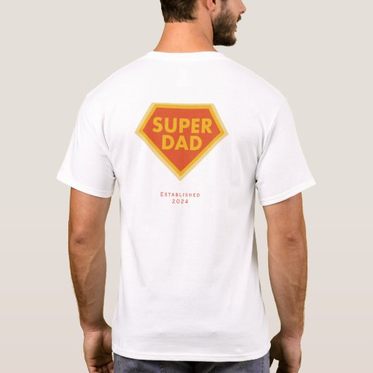 Sonderjahr für Super Vater T-Shirt (Rückseite)