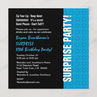 SONDERJAHR Geburtstag Modernes Türkisblau V052 Einladung