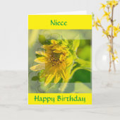 SONDERKARTE *NIECE* GEBURTSTAG KARTE (Gelbe Blume)