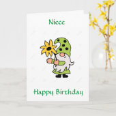 SONDERKARTE *NIECE* GEBURTSTAG KARTE (Gelbe Blume)