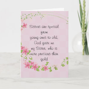 Sonderkarte "Schwester sind Sonderausgabe"