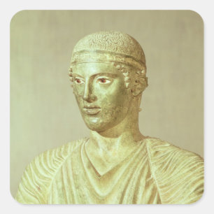 Sonderkommando des DelphiCharioteer, c.470 BC Quadratischer Aufkleber