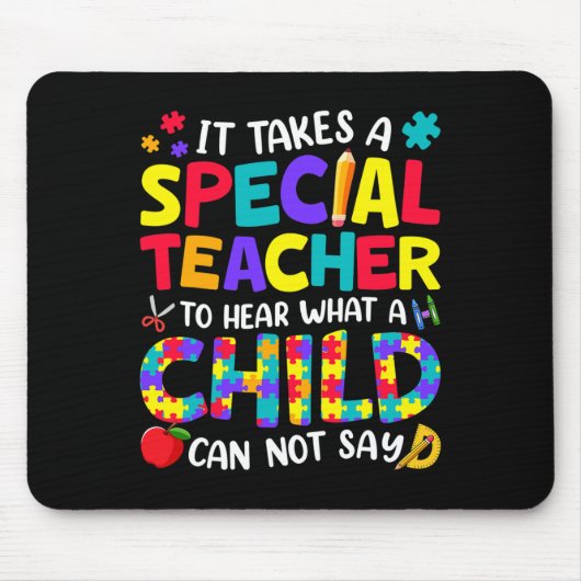 Sonderlehrer zu hören, was ein Kind Autismus Aware Mousepad (Vorne)