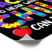 Sonderlehrer zu hören, was ein Kind Autismus Aware Poster (Ecke)