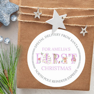 Sonderlieferung ab Weihnachten Niedlich Erstes Wei Runder Aufkleber