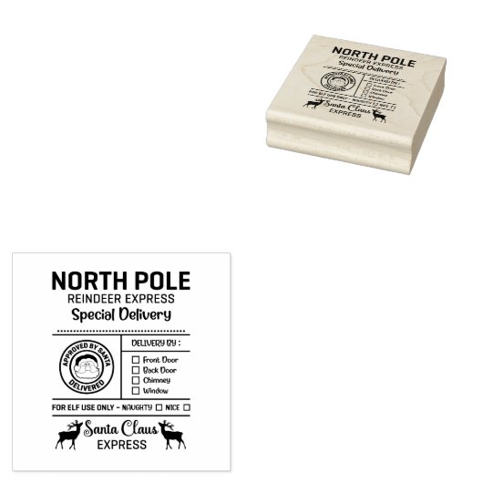 Sonderlieferung an den Nordpol Gummistempel (Stempel)