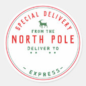 Sonderlieferung aus dem Nordpol-Express Runder Aufkleber (Vorderseite)
