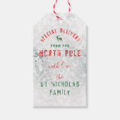 Sonderlieferung aus dem Nordpol Name hinzufügen Geschenkanhänger (Vorderseite)