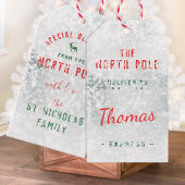 Sonderlieferung aus dem Nordpol Name hinzufügen Geschenkanhänger
