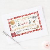 Sonderlieferung aus dem Nordpol Personalisiert Rechteckiger Aufkleber (Umschlag)