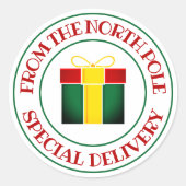 Sonderlieferung aus dem Nordpol-Rundaufkleber Runder Aufkleber (Vorderseite)