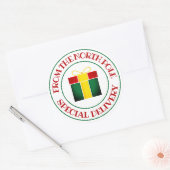 Sonderlieferung aus dem Nordpol-Rundaufkleber Runder Aufkleber (Umschlag)