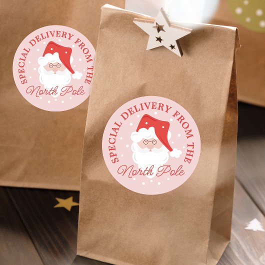 Sonderlieferung aus dem Santa Claus am Nordpol Runder Aufkleber