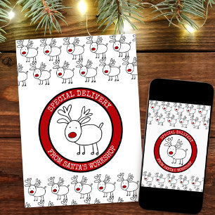 Sonderlieferung aus dem Santas-Workshop Personalis Feiertagskarte