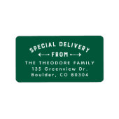 Sonderlieferung aus der grünen Rücksendeadresse Adressaufkleber (Vorne)
