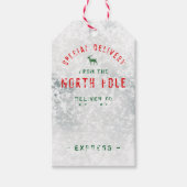 Sonderlieferung aus der Nordpol-Snowy Icy Geschenkanhänger (Vorderseite)