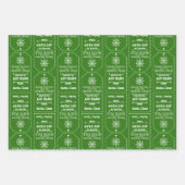 Sonderlieferung aus Nordpol - Name des Unterlaufs Geschenkpapier Set (Vorderseite 3)