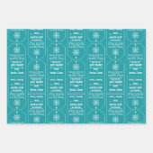 Sonderlieferung aus Nordpol - Name des Unterlaufs Geschenkpapier Set (Vorderseite 2)