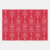 Sonderlieferung aus Nordpol - Name des Unterlaufs Geschenkpapier Set (Vorderseite)