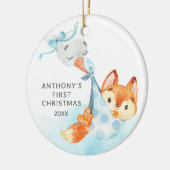 Sonderlieferung Baby's First Christmas Fox Keramik Ornament (Links)