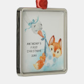 Sonderlieferung Baby's First Christmas Fox Ornament Aus Metall (Rechts)